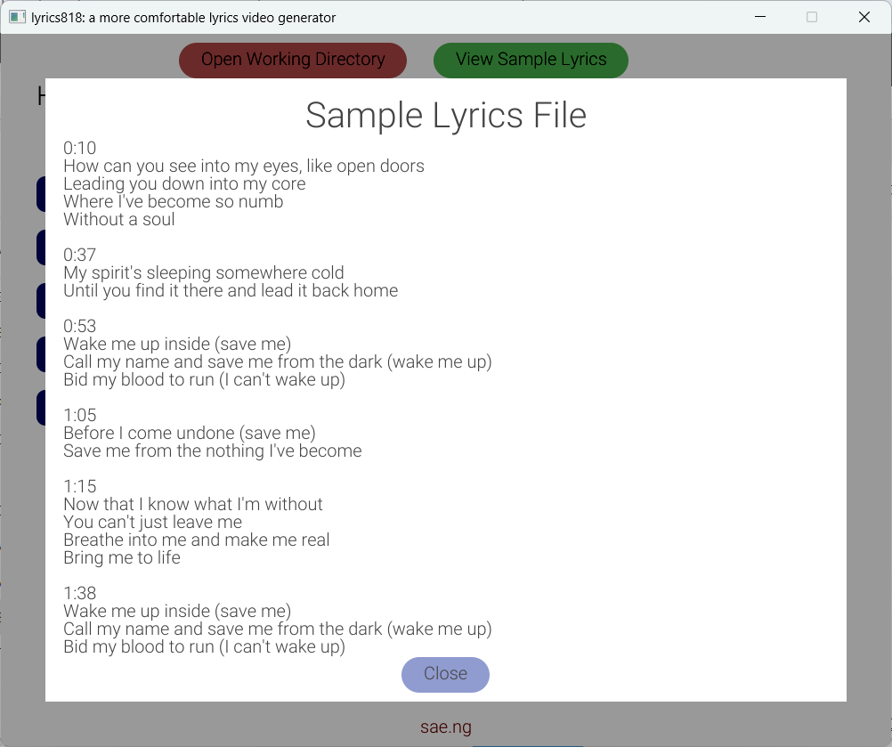 lyrics818 screenshot
